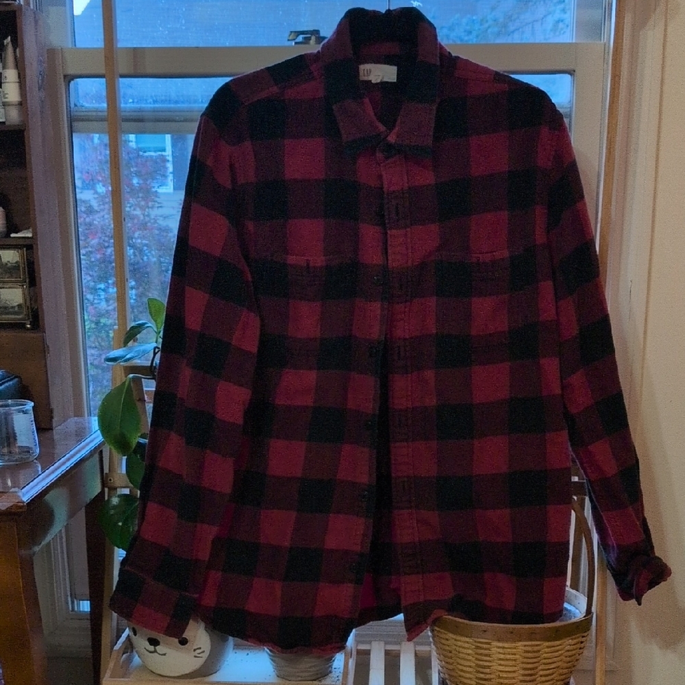GAP Red and Black Checkered Shirt